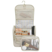 Stackers Medium Hanging Wash Bag - Oatmeal/Blue