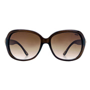 Suuna Oversized Glam Square Sunglasses - Dark Crystal Burgundy/Brown