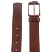 Ted Baker Linded Embossed Leather Belt - Brown Choc