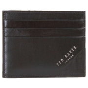 Ted Baker Raffle Embossed Corner Leather Card Holder - Black