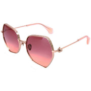 Vivienne Westwood Oversized Angled Sunglasses - Shiny Gold/Purple