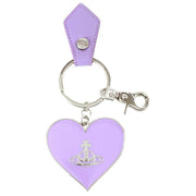 Vivienne Westwood Re Vegan Mirror Heart Orb Keyring - Purple