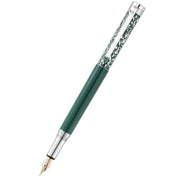 Waldmann Pens Xetra Vienna Special Edition 18ct Gold Nib Fountain Pen - Green/Silver