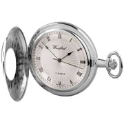 Woodford Half Hunter Mechanical Pocket Watch - Silver