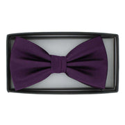 Michelsons of London Plain Silk Bow Tie - Purple