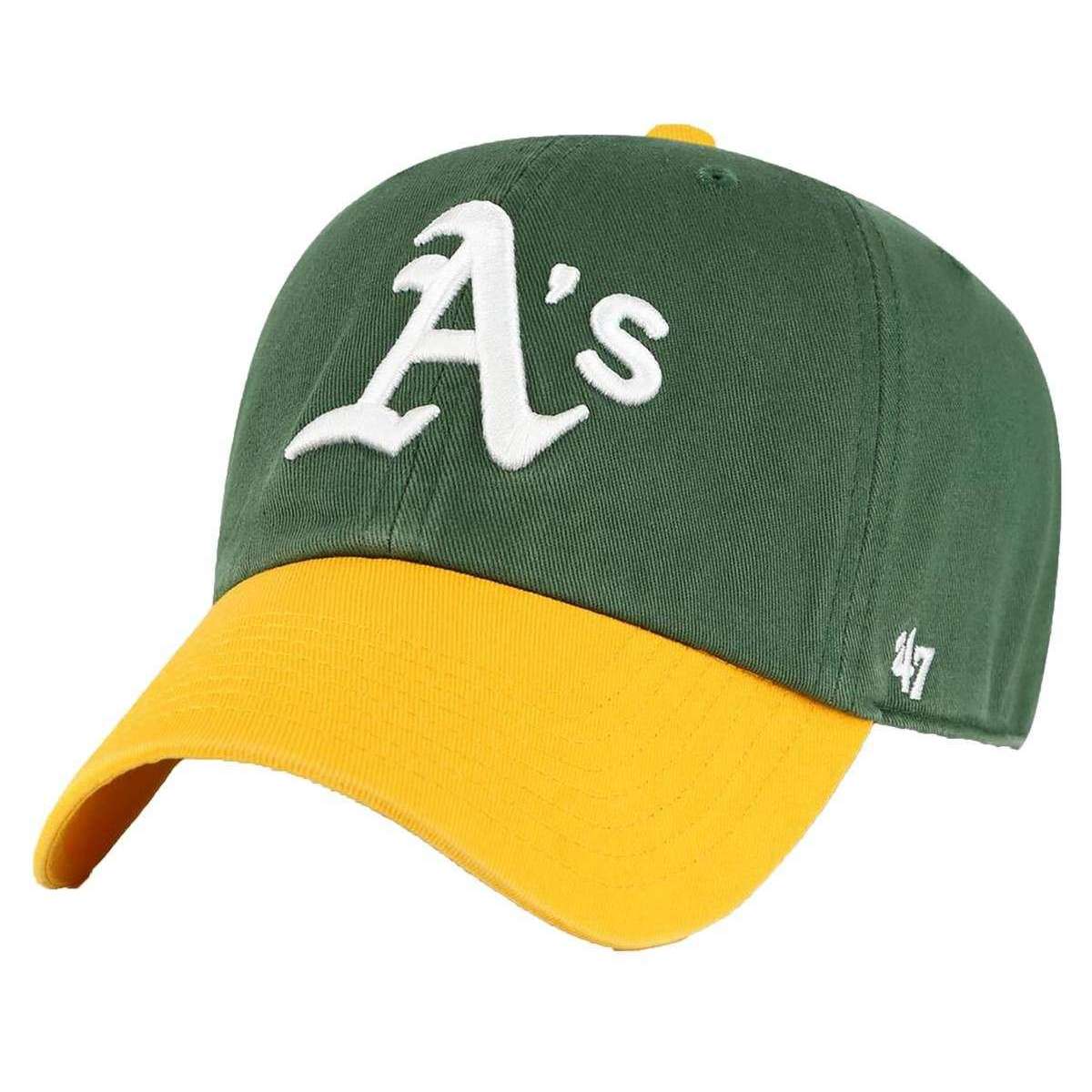Mens Green/Yellow 47 Brand Clean Up MLB Oakland Athletics Cap – KJ