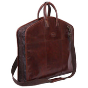 Ashwood Leather Folding Suit Carrier - Brown