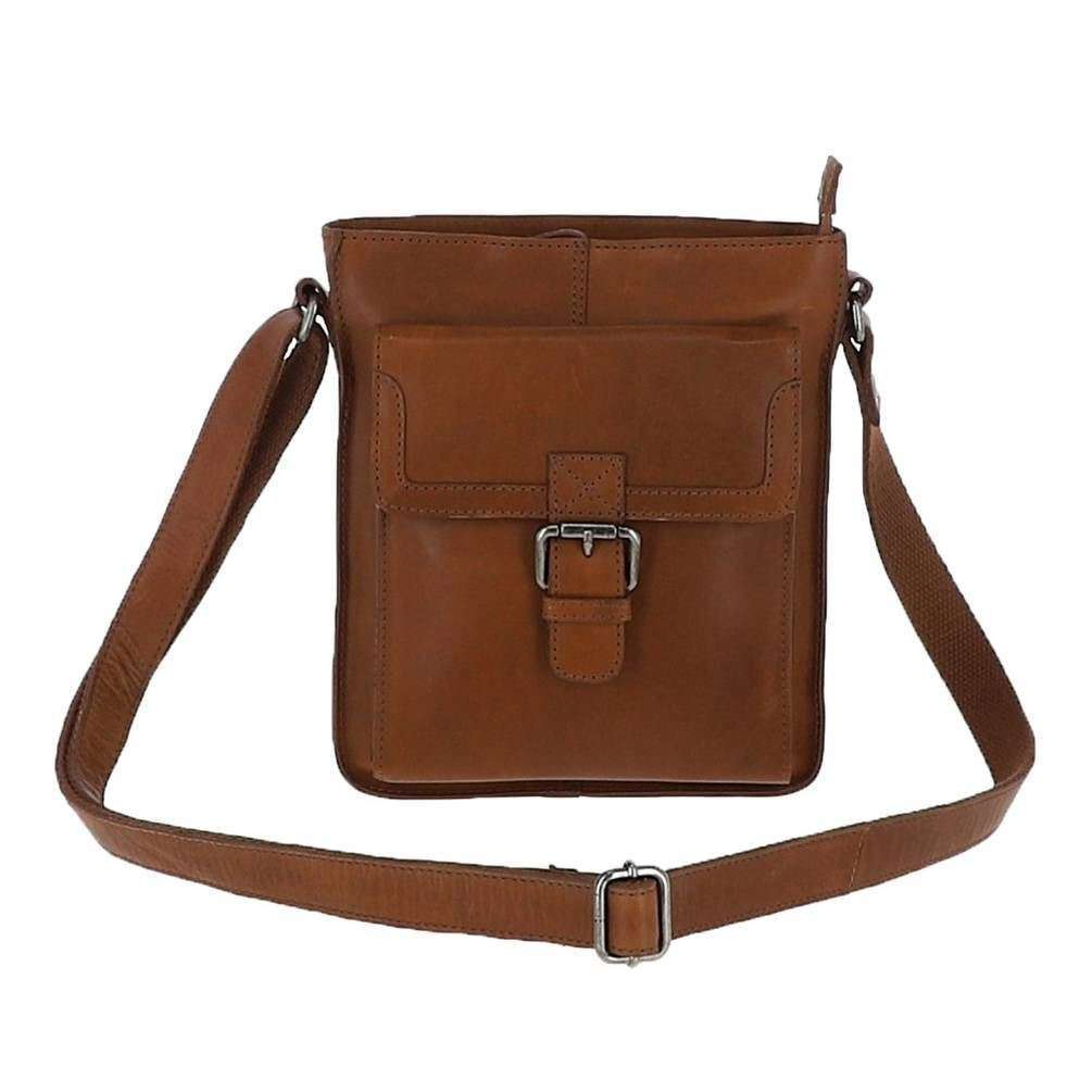 Tan Windmere 3 Pocket Medium Leather Messenger Bag