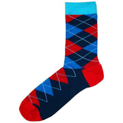 Bassin and Brown Argyle Socks - Red/Black/Blue