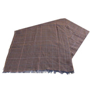 Bassin and Brown Atteveld Large Check Wool Scarf - Brown