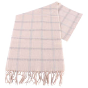 Bassin and Brown Berberis Checked Cashmere Scarf - Cream/Grey
