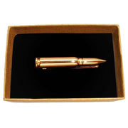 Bassin and Brown Bullet Tie Bar - Gold