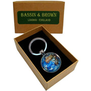 Bassin and Brown Earth Key Ring - Blue/Green