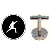 Bassin and Brown Fencing Cufflinks - Black/White