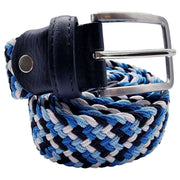 Bassin and Brown Four Colour Stripe Matt Belt - Blue/Navy/White