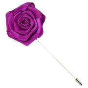 Bassin and Brown Rose Jacket Lapel Pin - Purple