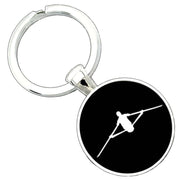 Bassin and Brown Rower Key Ring - Black/White