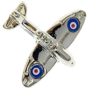 Bassin and Brown Spitfire Lapel Pin - Silver