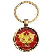 Bassin and Brown The Senate and People of Rome Key Ring - Wine/Gold