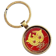 Bassin and Brown The Senate and People of Rome Key Ring - Wine/Gold
