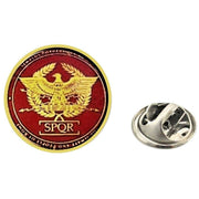 Bassin and Brown The Senate and People of Rome Lapel Pin - Wine/Gold