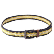 Bassin and Brown Timbs Arrow Stripe Woven Belt - Yellow/Navy/White
