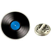 Bassin and Brown Vinyl Disc Lapel Pin - Blue