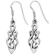 Beginnings Celtic Drop Earrings - Silver