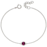 Beginnings February Birthstone Bracelet - Silver/Purple