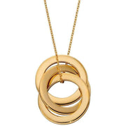 Beginnings Triple Interlinked Circle Necklace - Yellow Gold