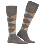 Burlington Edinburgh Knee High Socks - Anthracite Mel Grey