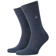 Burlington Leeds Socks - Dark Blue Melange