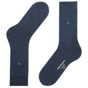 Burlington Leeds Socks - Dark Blue Melange