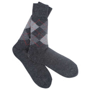 Burlington Preston Argyle Socks - Dark Grey/Light Grey