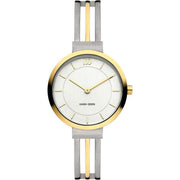 Danish Design Tiara Stripe Watch - Silver/Gold/White