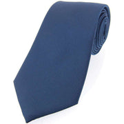 David Van Hagen Diagonal Ribbed Silk Tie - Denim Blue