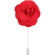 David Van Hagen Flower Lapel Pin - Red