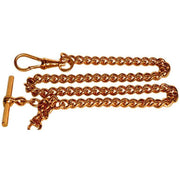 David Van Hagen Gold Plated Albert Large Curb Chain Double Clasp - Gold