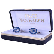 David Van Hagen Masonic Cufflinks - Blue/Silver