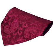 David Van Hagen Paisley Silk Handkerchief - Magenta Pink