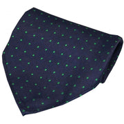 David Van Hagen Pin Dot Silk Handkerchief - Navy/Green
