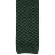 David Van Hagen Plain Knitted Tie - Olive