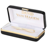 David Van Hagen Plain Polished Tie Slide - Gold