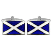 David Van Hagen Scottish Flag Cufflinks - Blue/White
