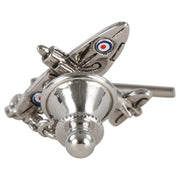 David Van Hagen Spitfire Fighter Rhodium Tie Tac - Silver