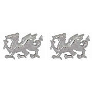 David Van Hagen Sterling Silver Welsh Dragon Cufflinks