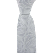 David Van Hagen Wedding Rose Silk Tie - Silver
