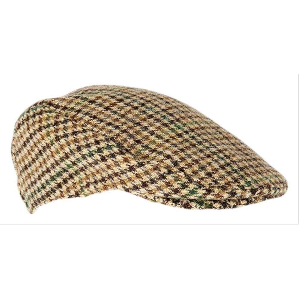 Dents Abraham Moon Dogtooth Flat Cap Brown