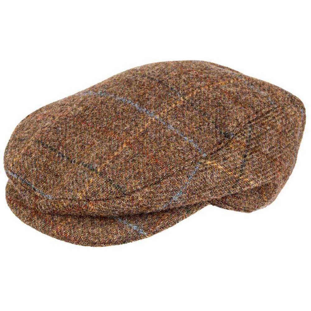 Dents Abraham Moon Yorkshire Tweed Flat Cap Chestnut Brown