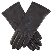 Dents Elizabeth Silk Lined Smooth Grain Leather Gloves - Black